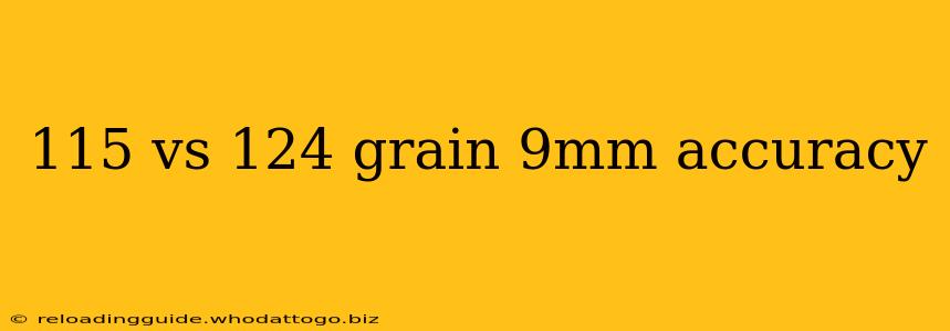 115 vs 124 grain 9mm accuracy