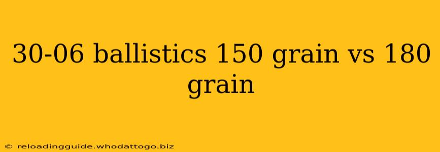 30-06 ballistics 150 grain vs 180 grain