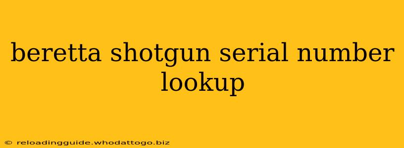 beretta shotgun serial number lookup