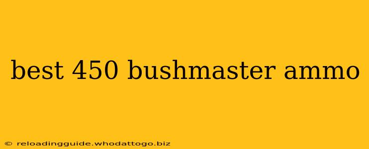 best 450 bushmaster ammo