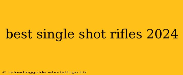 best single shot rifles 2024