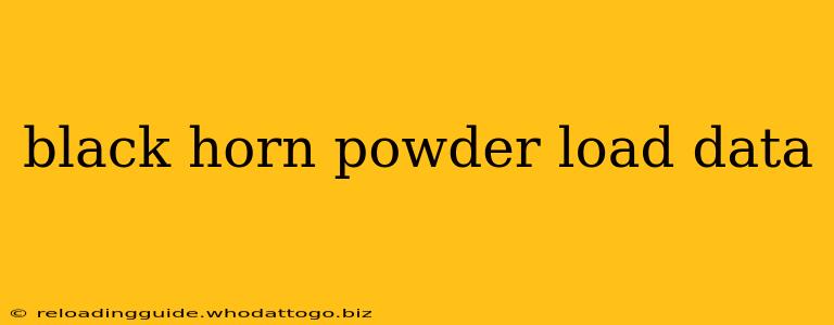 black horn powder load data