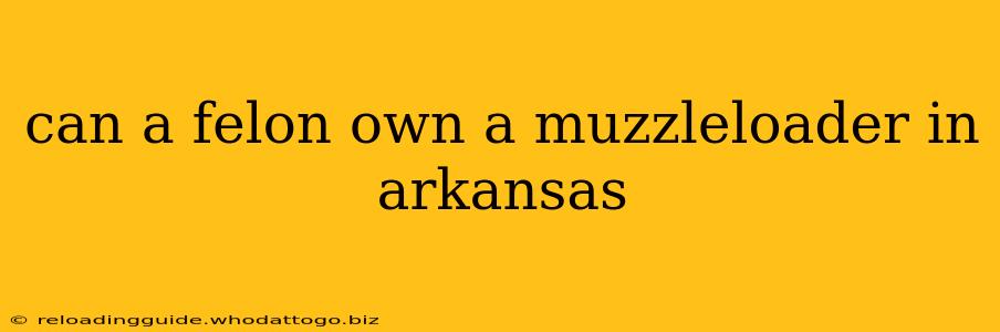 can a felon own a muzzleloader in arkansas