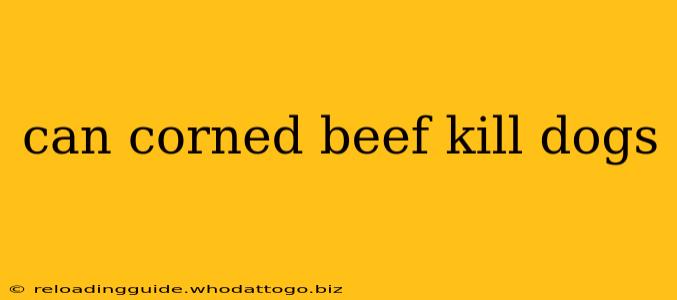 can corned beef kill dogs