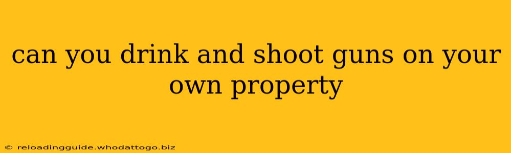 can you drink and shoot guns on your own property