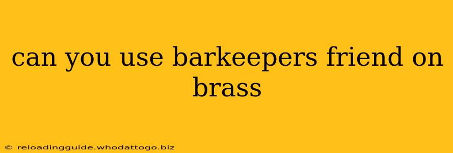 can you use barkeepers friend on brass