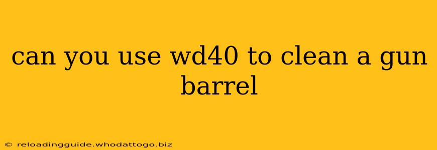 can you use wd40 to clean a gun barrel