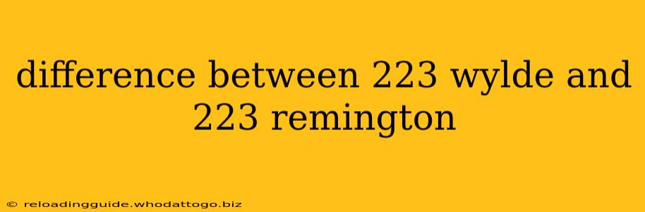 difference between 223 wylde and 223 remington