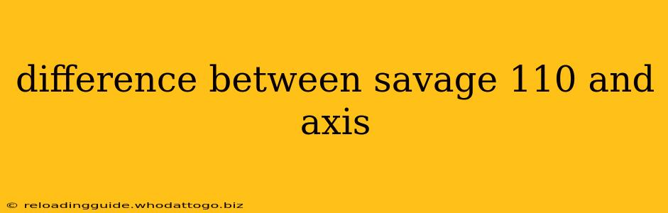 difference between savage 110 and axis