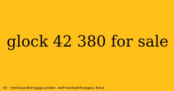 glock 42 380 for sale