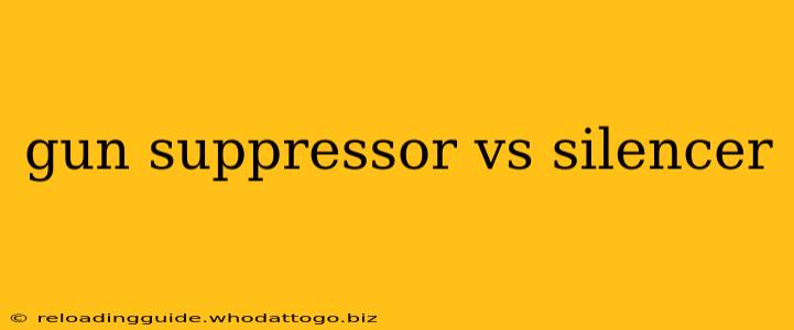 gun suppressor vs silencer