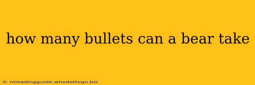 how many bullets can a bear take