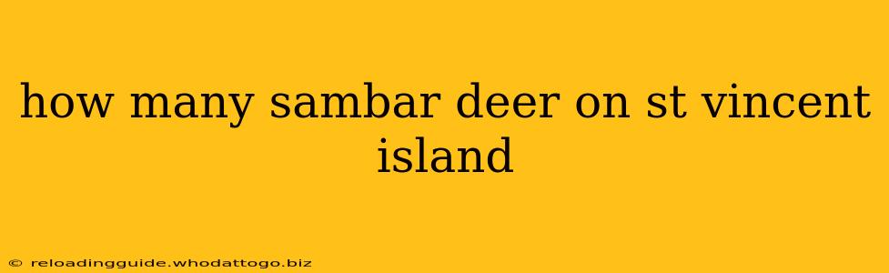 how many sambar deer on st vincent island