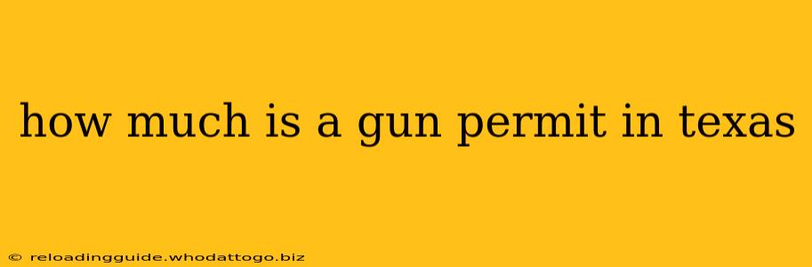 how much is a gun permit in texas