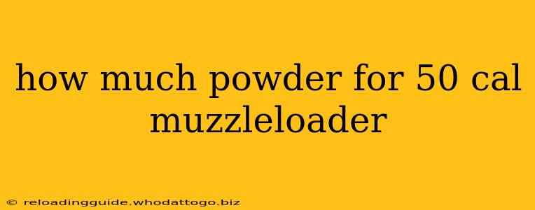 how much powder for 50 cal muzzleloader