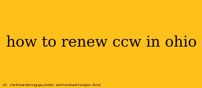 how to renew ccw in ohio