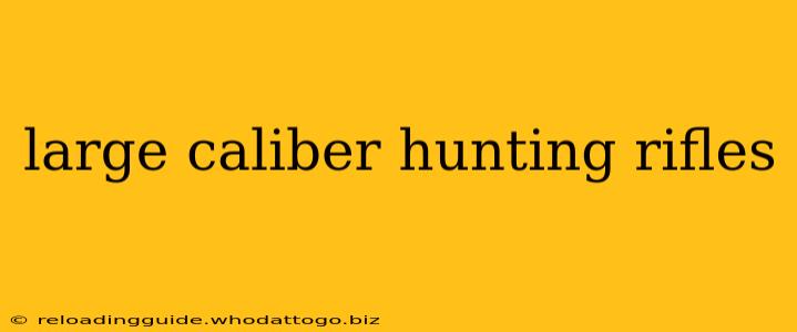 large caliber hunting rifles