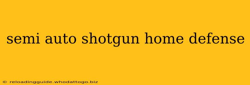 semi auto shotgun home defense