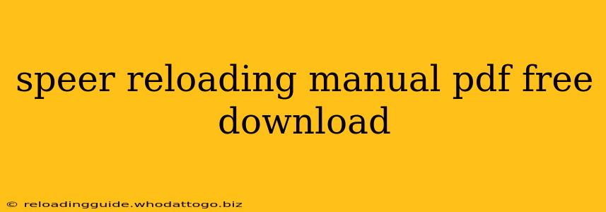 speer reloading manual pdf free download