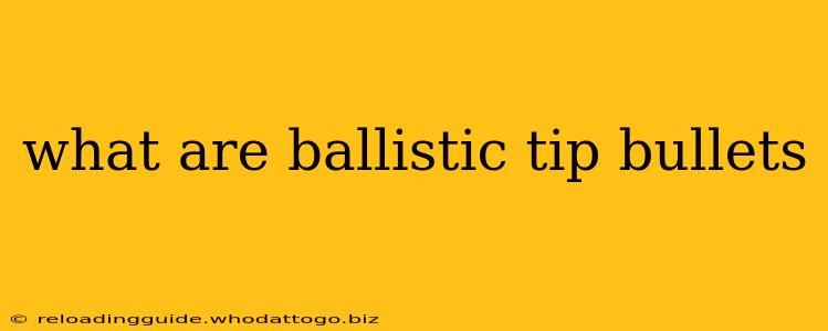 what are ballistic tip bullets