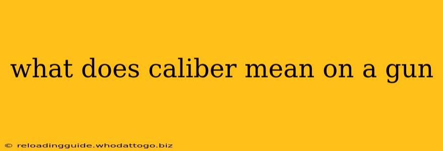 what does caliber mean on a gun