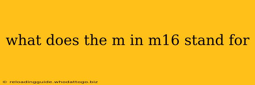 what does the m in m16 stand for