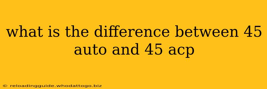 what is the difference between 45 auto and 45 acp