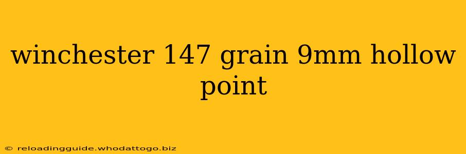 winchester 147 grain 9mm hollow point