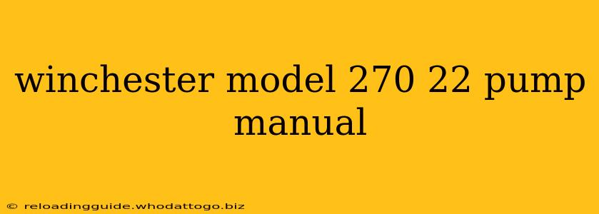 winchester model 270 22 pump manual