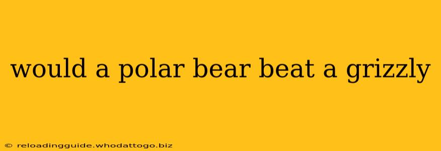 would a polar bear beat a grizzly